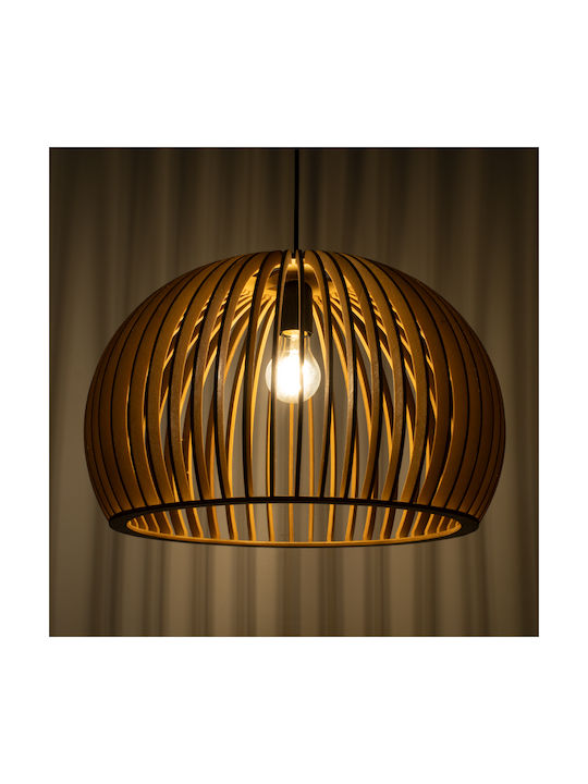 GloboStar Scandinavia Ceiling Light Beige Grid with E27 Socket 44x28x28cm