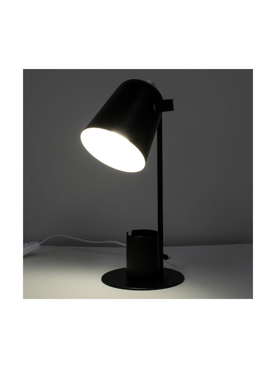GloboStar Pencase Office Lamp with Flexible Arm for Socket E27 in Black Color