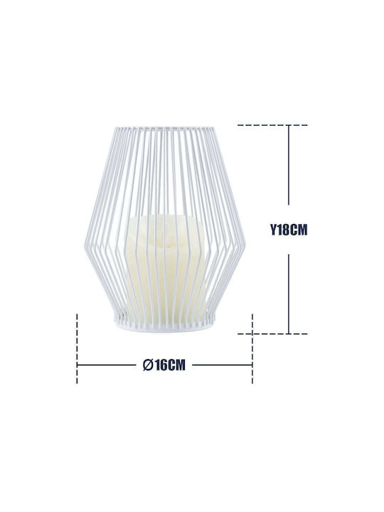 GloboStar Cadle Decorative Lamp Wax Polish White