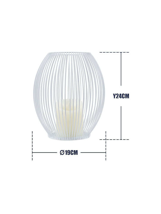 GloboStar Candle Decorative Lamp Wax Polish White