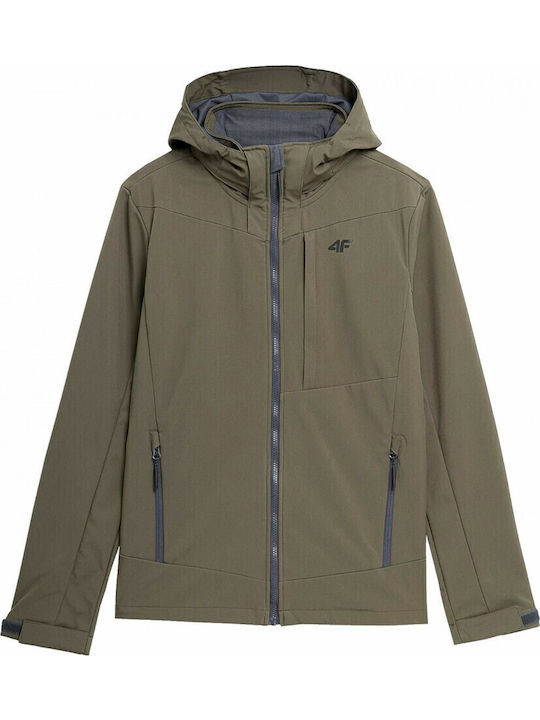 Softshell Winter Jacke Softshell Wasserdicht und Winddicht Khaki