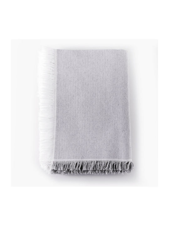 Rythmos Miller Cuvertură Pentru Canapea 2 Locuri 2 Fețe Jacquard 180x240cm 01 Argintiu