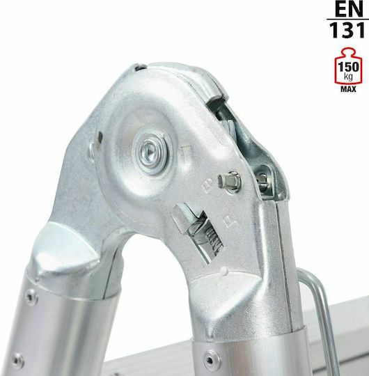 Vesta Telescopic Ladder Aluminum 14 of Steps with Maximum Height 4.4m