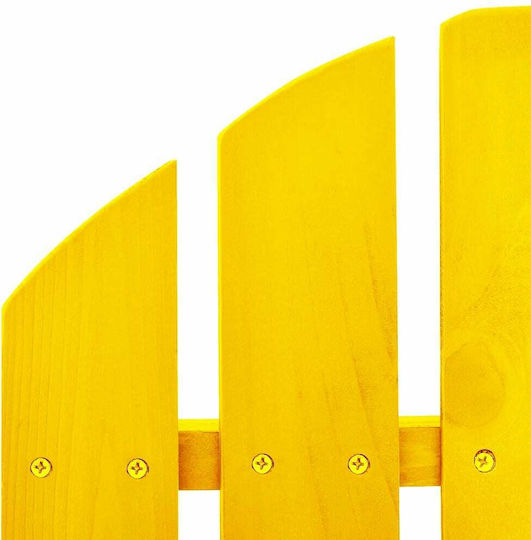 Люлеещ се Градински Стол Дървен Adirondack Жълт 70x91.5x92см