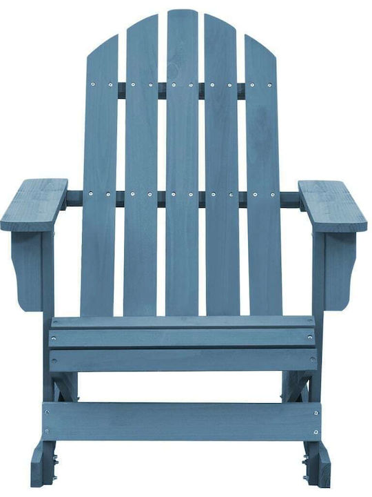 Κουνιστή Καρέκλα Ξύλινη Adirondack Μπλε 70x91.5x92εκ.