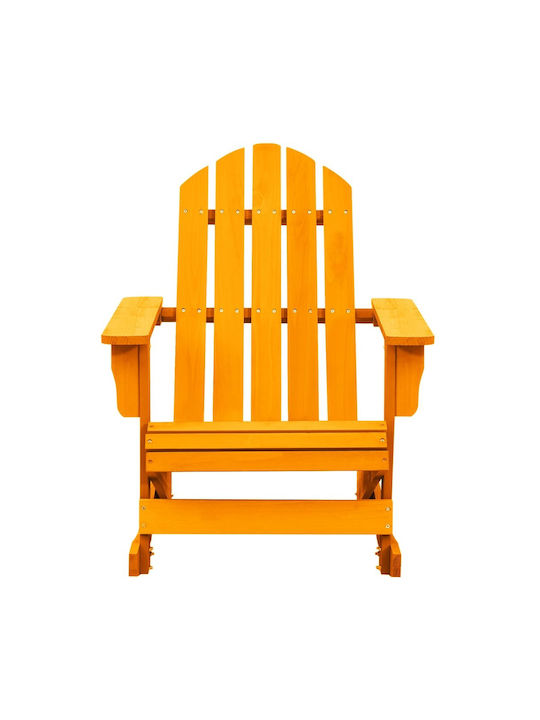 Rocking Chair Wooden Adirondack Orange 1pcs 70x91.5x92cm.