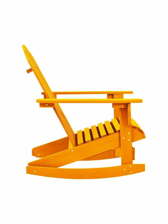 Rocking Chair Wooden Adirondack Orange 1pcs 70x91.5x92cm.