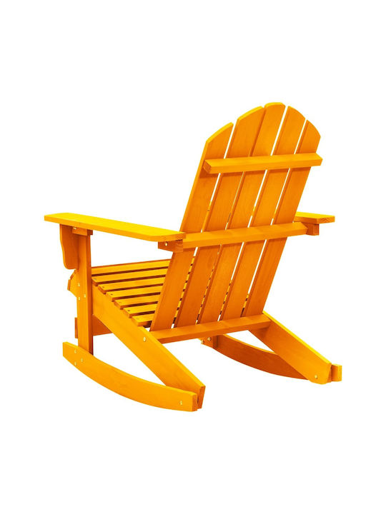 Rocking Chair Wooden Adirondack Orange 1pcs 70x91.5x92cm.