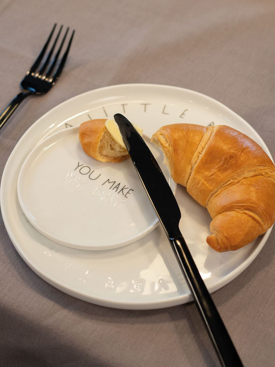 Raeder You Make My Day Teller Wüste aus Porzellan Weiß mit Durchmesser 11cm