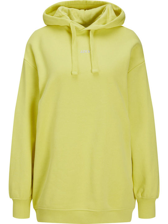 Long Women's Sweatshirt Hooded Yellow