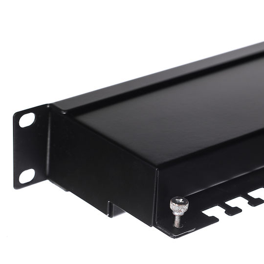 Netrack Patch Panel για Rack 1U 19" 24 Θυρών cat5e Μαύρο