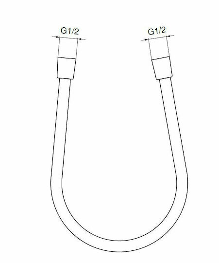 Ideal Standard Plastic Shower Hose Gold Idealrain 175cm