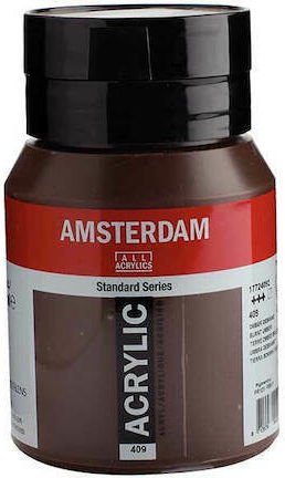 Royal Talens Amsterdam All Acrylics Standard Acrylic Paint Set in Brown color Burnt Umber 409 500ml 1pcs