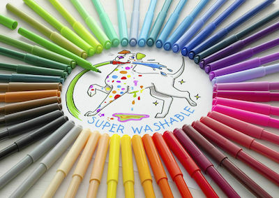 Faber-Castell Washable Drawing Markers Thin Set 50 Colors