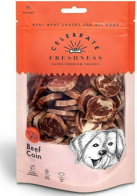 Celebrate Freshness Beef Coin Dog Treat Low Grain with Calf 100gr 84084