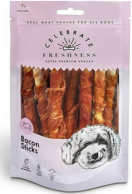 Celebrate Freshness Bacon Stick Treats Dog Diet with Bacon 100gr 84050