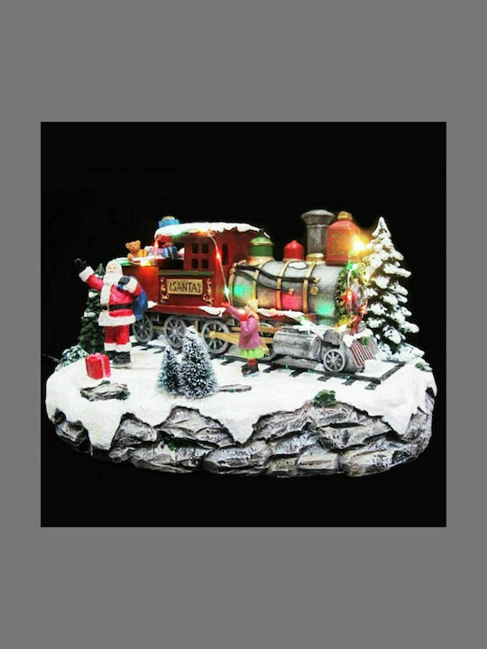 Iliadis Christmas Illuminated Decorative House Electric with Music and Drive 28x20x16cm