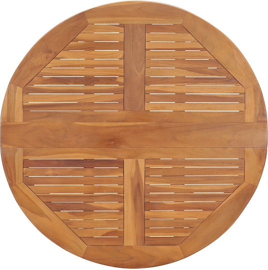 Garden Table for Small Outdoor Spaces from Teak Foldable Brown 90x90x75cm