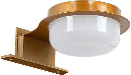 GloboStar Kiara Modern Lamp Bathroom with Integrated LED and Natural White Light Gold 13x3x3cm