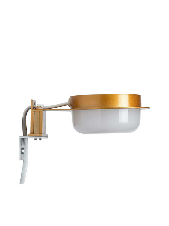 GloboStar Kiara Modern Lamp Bathroom with Integrated LED and Natural White Light Gold 13x3x3cm