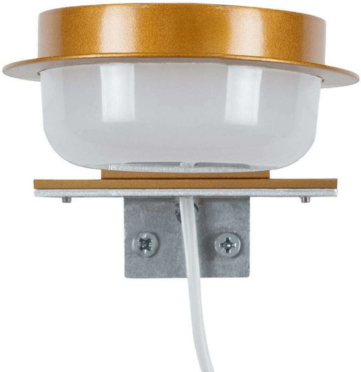 GloboStar Kiara Modern Lamp Bathroom with Integrated LED and Natural White Light Gold 13x3x3cm