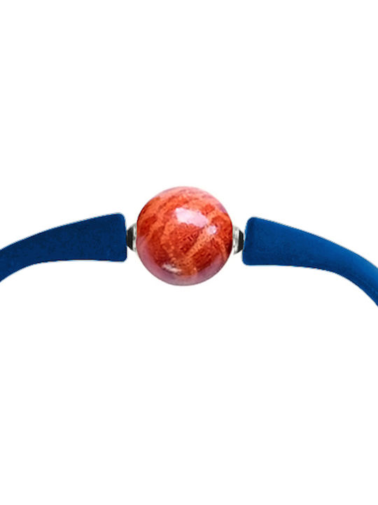 Bracelet with Coral 14mm Blue Elastic Silicon - B122715C