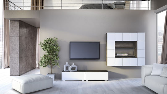 Wohnzimmer TV-Einheit Smart No 7D Weiß L377xB45xH180cm