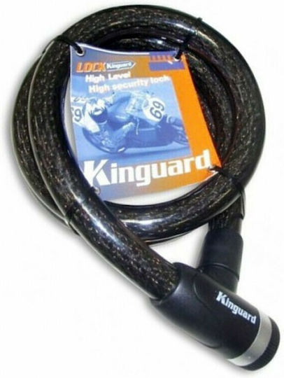 Kinguard 150cm Motorcycle Chain Lock Motorcycle Chain Lock with 25mm Pin in Black