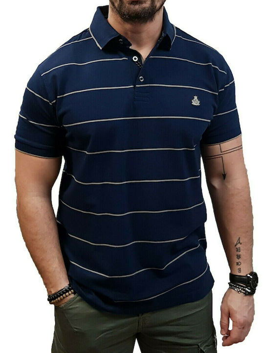 Visconti Ανδρικό T-shirt Polo Navy Μπλε