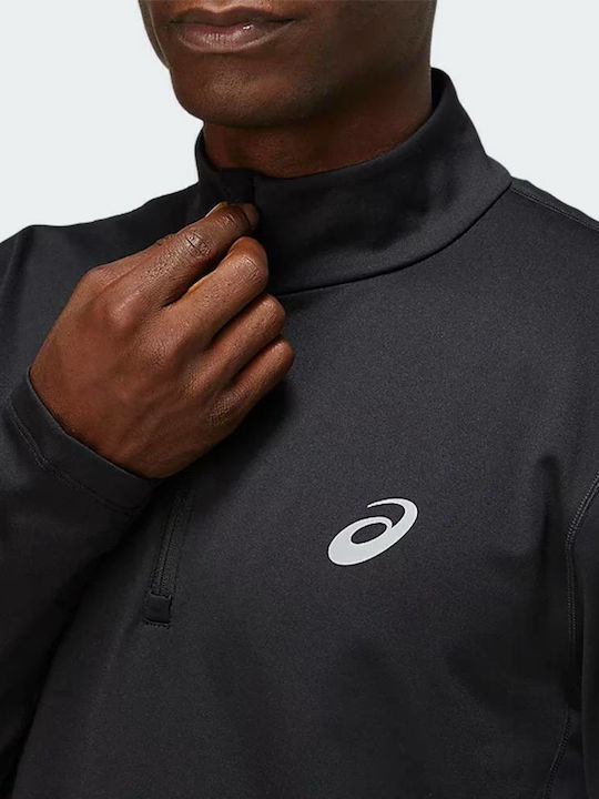Core Sportliche Langarm Herrenbluse Schwarz