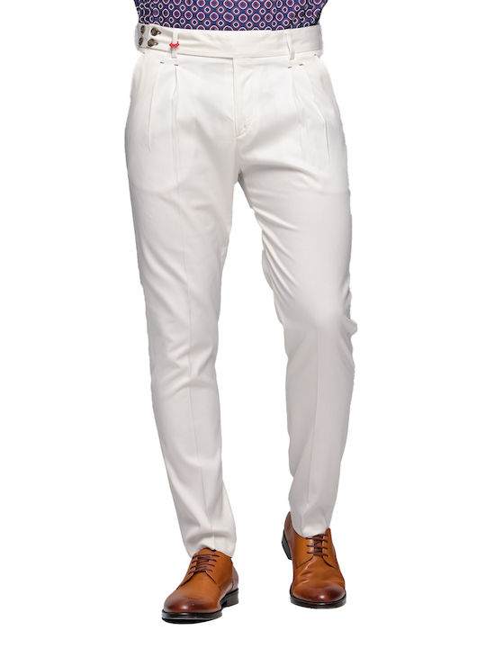 Dezign Men's Trousers Chino in Slim Fit White