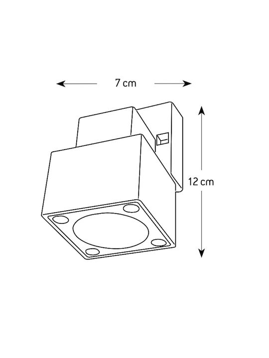 Arapidis Wall-Mounted Outdoor Ceiling Light GU10 IP65 12x7εκ.