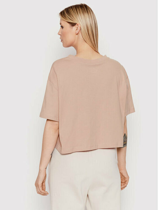 Sportswear Women's Athletic Crop Top Short Sleeve Light Orange