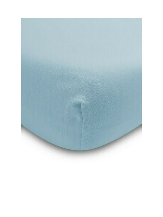 Sensillo Baby Sheet Crib Cotton Fitted Deluxe 22091 BLUE 60x120cm