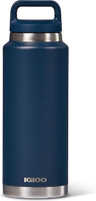 Igloo Flasche Thermosflasche Rostfreier Stahl Hellblau 1.065lt mit Schleife