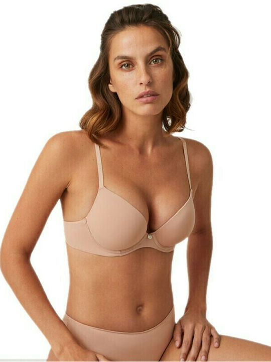 Bej Sutien Push Up cu Baloane