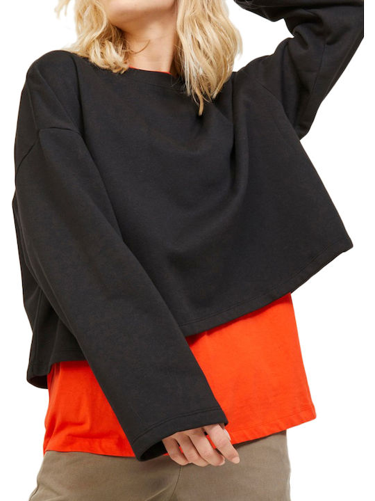 Cropped Women's Sweatshirt Black