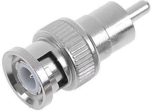 Stecker BNC / RCA männlich/männlich 10Stück Silber (17175)