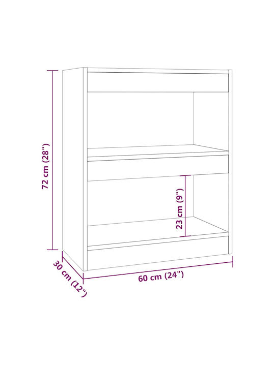 Bibliothek Grau / Sonoma 60x30x72cm