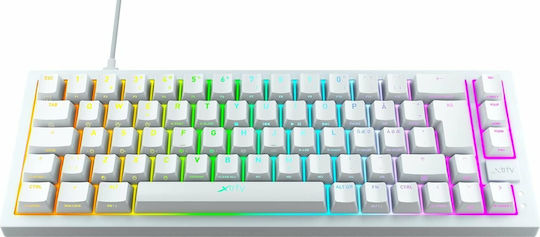 Xtrfy K5 Gaming Tastatură Mecanică 65% cu Kailh Red comutatoare și iluminare RGB (Engleză UK) Alb
