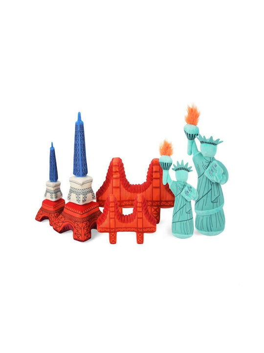 P.L.A.Y Golden Gate Bridge Kuscheliges Hundespielzeug Groß 25cm Orange