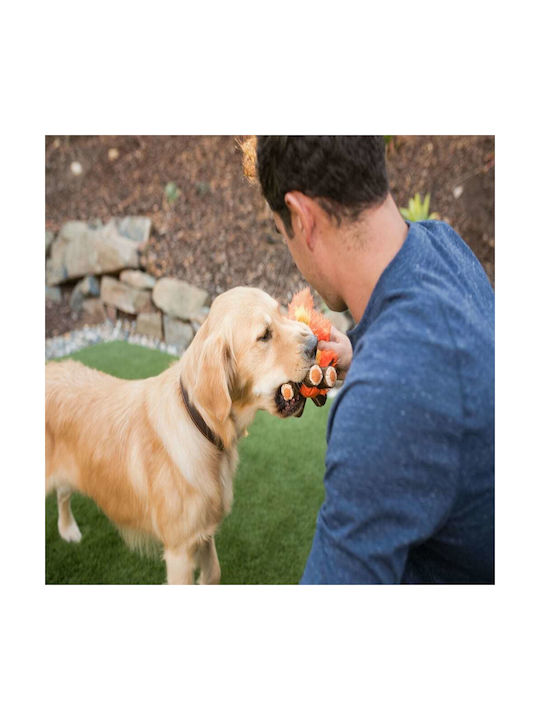 P.L.A.Y Camping Fire Kuscheliges Hundespielzeug 18cm Orange