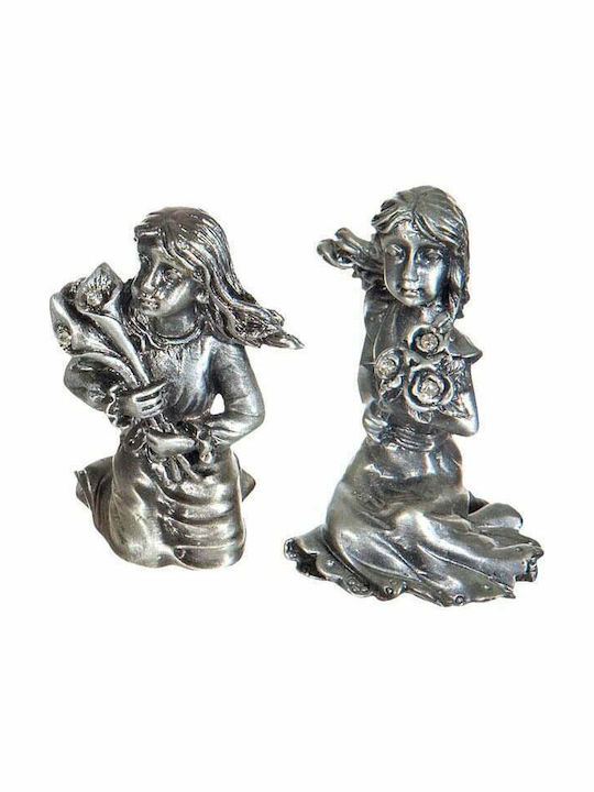 JK Home Decoration Christmas Figure Cherub Silver 4pcs