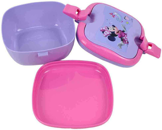 Gim Minnie Mouse Пластмасово детско контейнерче за храна Minnie Лилав