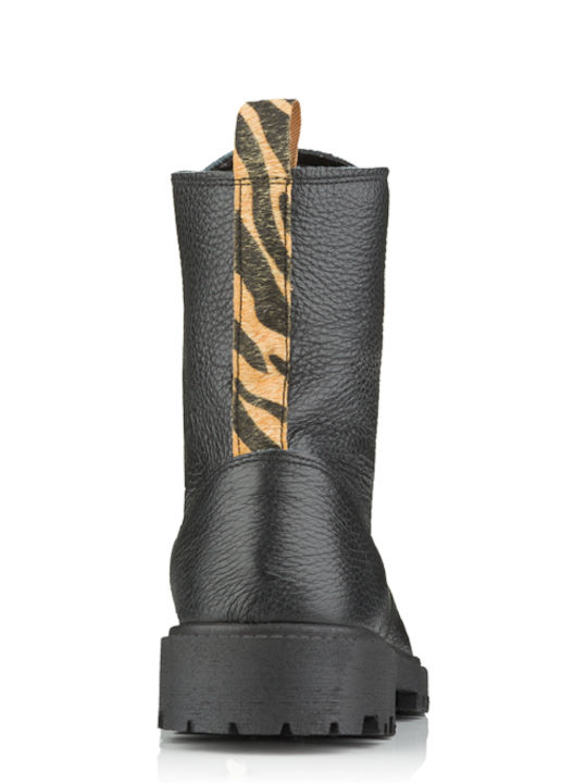 Leather Women's Ankle Boots Black