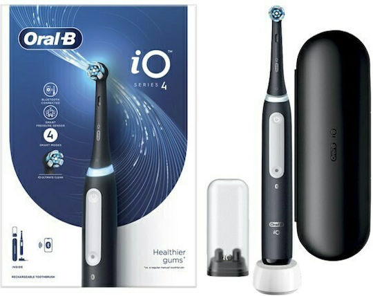 Oral-B IO Series 4 Electric Toothbrush with Timer, Pressure Sensor, and Travel Case Black
