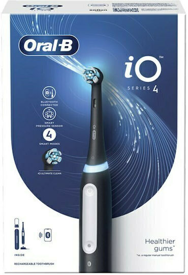 Oral-B IO Series 4 Electric Toothbrush with Timer, Pressure Sensor, and Travel Case Black