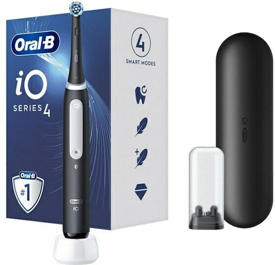 Oral-B IO Series 4 Electric Toothbrush with Timer, Pressure Sensor, and Travel Case Black
