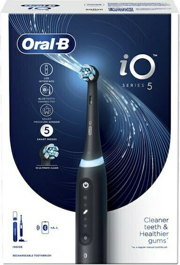 Oral-B IO Series 5 Electric Toothbrush with Pressure Sensor and Travel Case Black