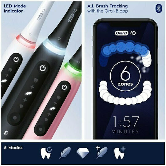 Oral-B IO Series 5 Electric Toothbrush with Pressure Sensor and Travel Case Black